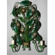 Lustre "Pommes" en tôle peinte vert