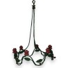 Painted wrought-iron chandelier with 6 lights (Not from Moinat SA – Antiques and home décor)