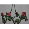 Painted wrought-iron chandelier with 6 lights (Not from Moinat SA – Antiques and home décor)