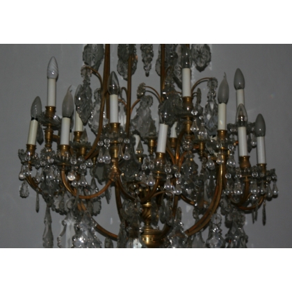 Large Louis XV-style chandelier from France, available at Moinat SA – Antiques and Decor