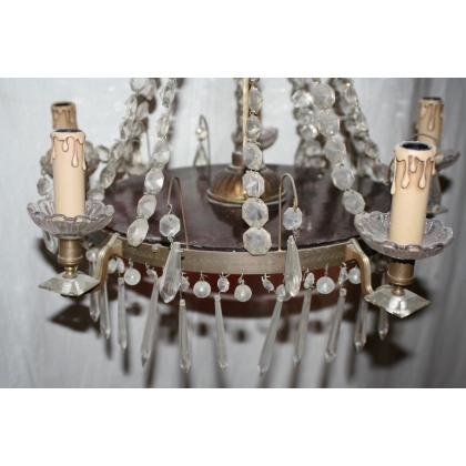 5-light bronze and crystal chandelier by Moinat SA – Antiques and home décor