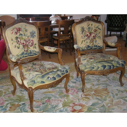 Pair of Louis XV-style armchairs from  Moinat SA  - Antiques and interior design