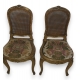 Paire de chaises style Louis XV dossier
