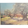 Paintings | Oil on panel, ‘Provence’, signed Moinat SA  – Antiques and home décor