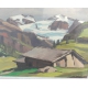 Huile sur toile "La Dent Blanche" signé BERTHOUD