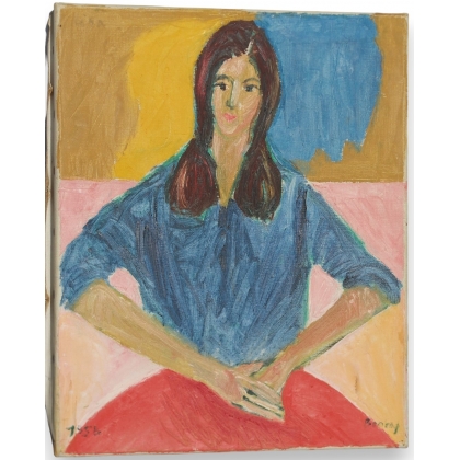 Huile sur toile portrait \"Lisa\" signée