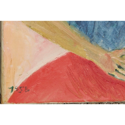 Paintings | Oil on canvas portrait ‘Lisa’, signed Moinat SA  – Antiques and home décor