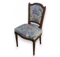 Chaise style Louis XVI dossier chapeau