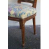 Chaise style Louis XVI dossier chapeau