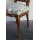 Chaise style Louis XVI dossier chapeau