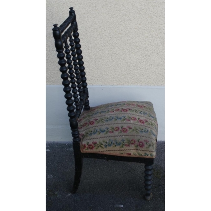 Napoleon III chair, black wood (from Moinat SA – Antiques and home décor)