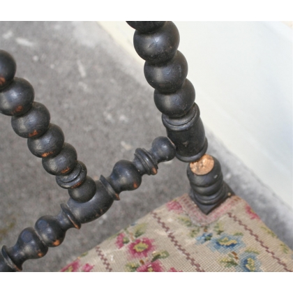 Napoleon III chair, black wood (from Moinat SA – Antiques and home décor)