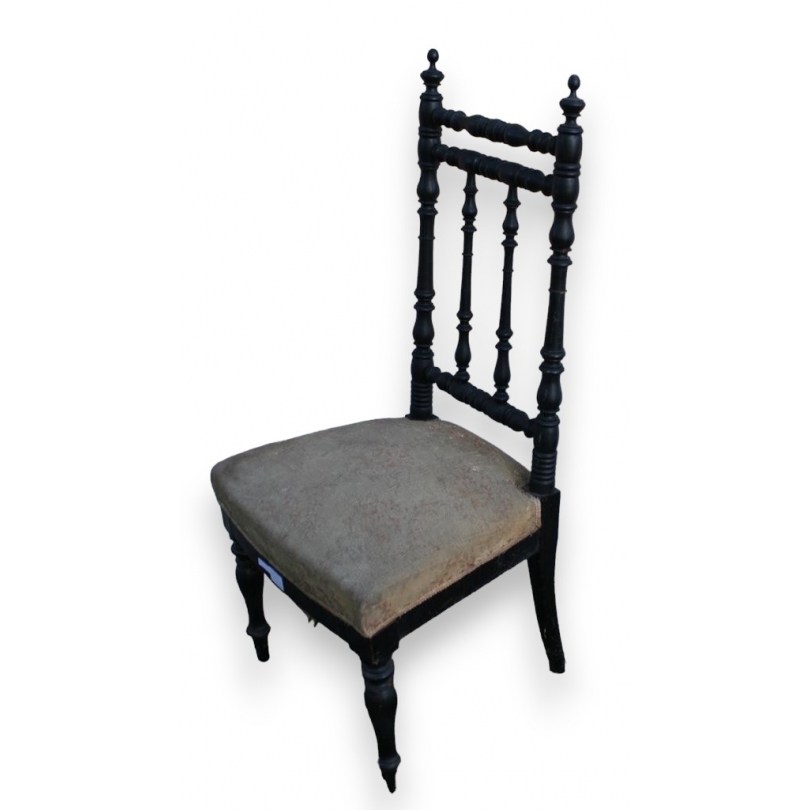 Chaise Napoléon III, bois noir