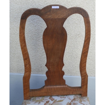 Chaise Queen Anne en acajou