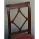 Paire de chaise Directoire à croisillon