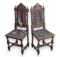 Paire de chaises Henri II