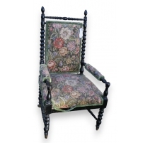 Fauteuil Napoléon III sur roulettes