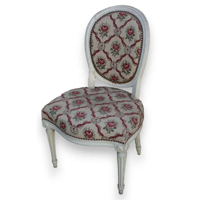 Chaise style Louis XVI laquée