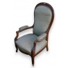 Fauteuil Voltaire recouvert de tissu