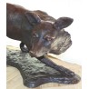Renard avec socle en bronze
