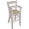 Chaise haute paillée