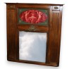  Miroir fronton en toile cirée sur  Moinat SA  - Antiquités décoration