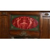  Miroir fronton en toile cirée sur  Moinat SA  - Antiquités décoration