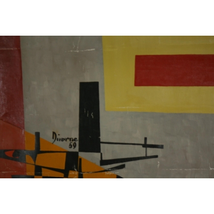 Paintings | Large panoramic oil painting on canvas by Moinat SA  - Antiques and home décor