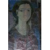Paintings | Oil on canvas portrait ‘Young Woman’ by Moinat SA  – Antiques and home décor