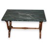  Table basse, pieds Lyre, dessus peint sur  Moinat SA  - Antiquités décoration