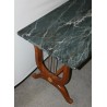  Table basse, pieds Lyre, dessus peint sur  Moinat SA  - Antiquités décoration