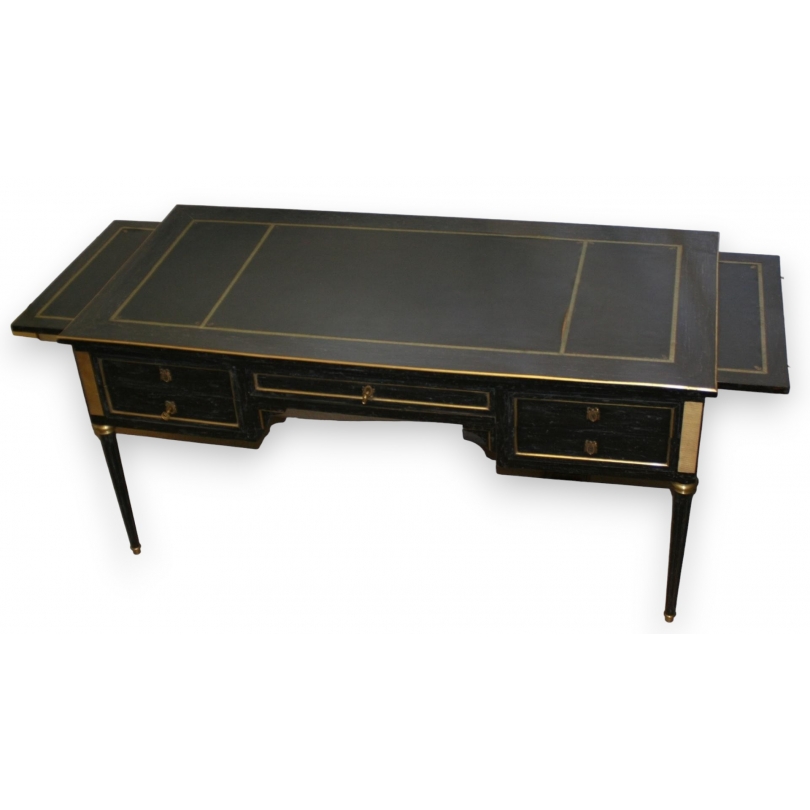  Bureau style Louis XVI noir avec sur  Moinat SA  - Antiquités décoration