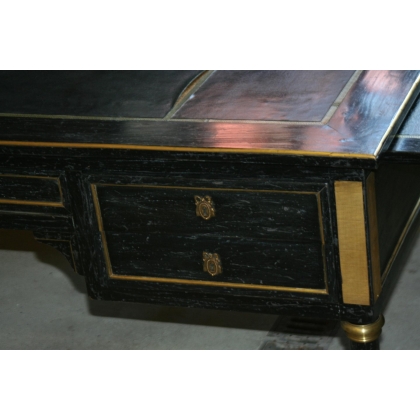  Bureau style Louis XVI noir avec sur  Moinat SA  - Antiquités décoration