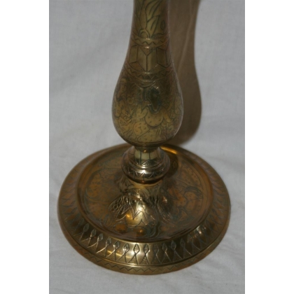 Hand-carved brass candle holder by Moinat SA – Antiques and home décor