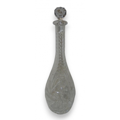 Carafe en cristal taillée \"étoile\"