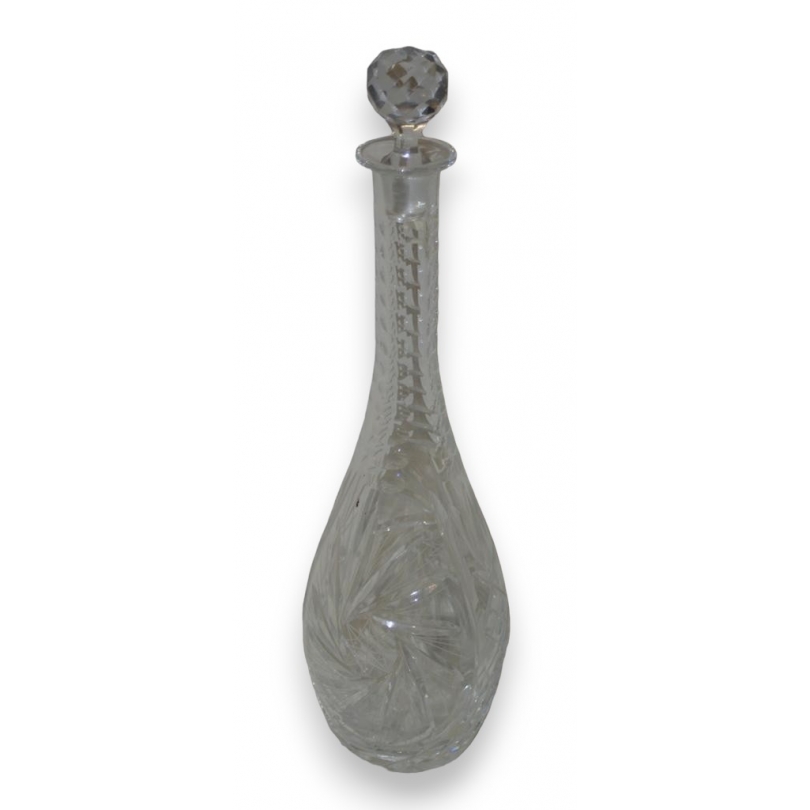 "Star"-cut crystal decanter from Moinat SA – Antiques and home décor