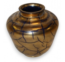 Vase en verre doré de la verrerie