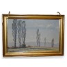 Huile sur toile \"vue du Salève\" signée A. MILSONI