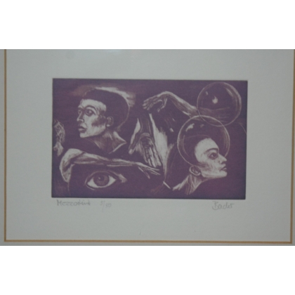 Modern mezzotint engraving signed by Bader, on paper by Moinat SA – Antiques and decorative items – Engravings, lithographs
