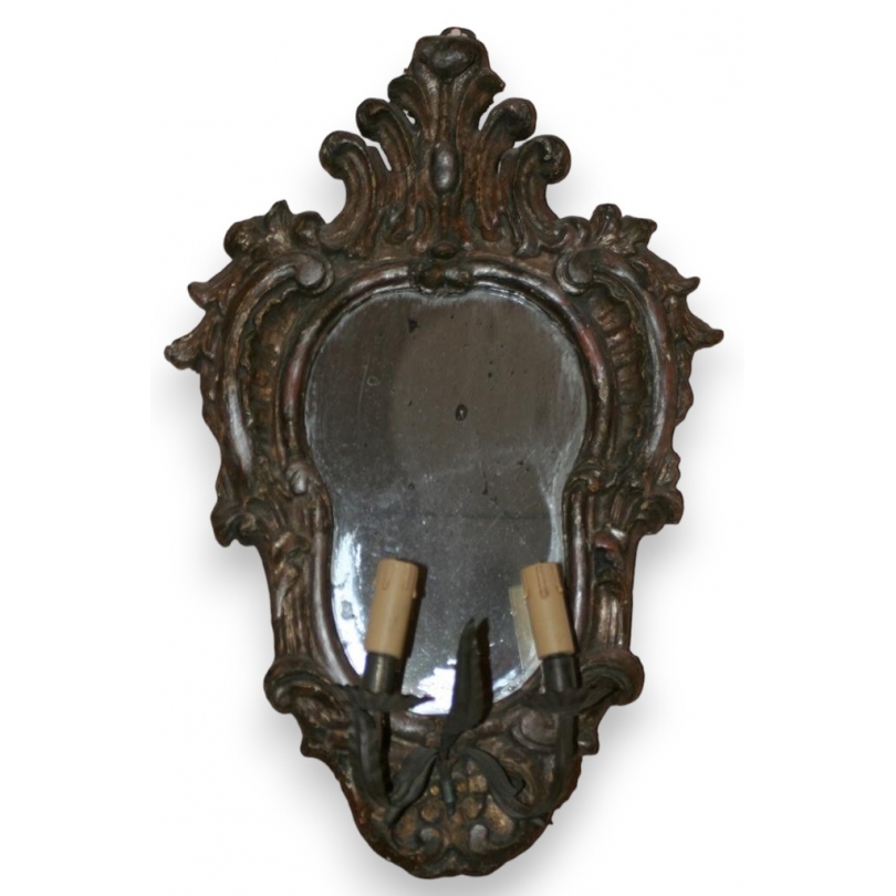 Applique miroir à 2 lumières italienne