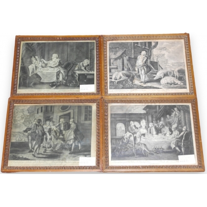 Set of 4 engravings, ‘The Prodigal Son’, by Moinat SA – Antiques and decorative items – Engravings, lithographs