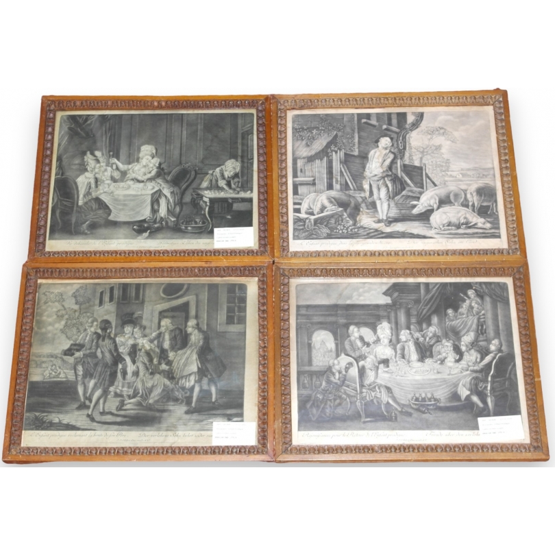 Set of 4 engravings, ‘The Prodigal Son’, by Moinat SA – Antiques and decorative items – Engravings, lithographs