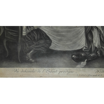 Set of 4 engravings, ‘The Prodigal Son’, by Moinat SA – Antiques and decorative items – Engravings, lithographs