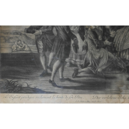 Set of 4 engravings, ‘The Prodigal Son’, by Moinat SA – Antiques and decorative items – Engravings, lithographs