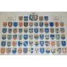 Engraving: ‘The coats of arms of the communes around Moinat SA’ – Antiques and decorative items – Engravings, lithographs