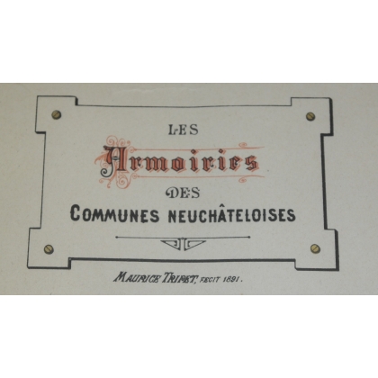 Engraving: ‘The coats of arms of the communes around Moinat SA’ – Antiques and decorative items – Engravings, lithographs