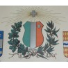 Engraving: ‘The coats of arms of the communes around Moinat SA’ – Antiques and decorative items – Engravings, lithographs