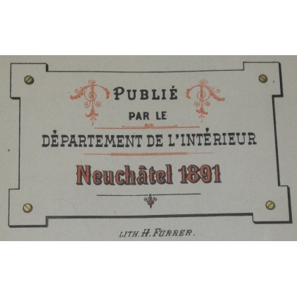 Engraving: ‘The coats of arms of the communes around Moinat SA’ – Antiques and decorative items – Engravings, lithographs