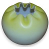 Yellow and white satin-finish glass vase by Moinat SA – Antiques and home décor