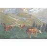 Aquarelle sur carton "Eiger, Mönch  et  sur Moinat SA  - Antiquités décoration -  Gouaches, Aquarelles, Pastels